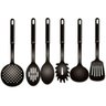 Conjunto Kit Utensílios Cozinha Nylon Pegadores Preto - 1