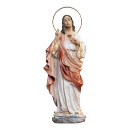 Imagem Sagrado Coração de Jesus Resina 25cm com Auréola - 1