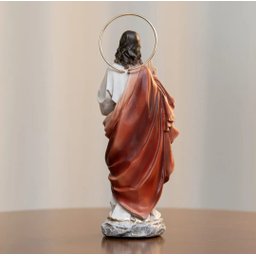 Imagem Sagrado Coração de Jesus Resina 25cm com Auréola - 2