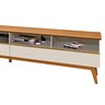 Rack p/ TV até 75'' Ares Lux 218 Off White/Nature - Tebarrot - 3