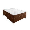 Ver imagem 2 de Cama Box Casal Valley Pkt 10 Eps Spring Luxo Marrom/Branco