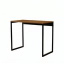 Ver imagem 1 de Mesa Escrivaninha Slim Industrial com Estrutura Aço Metalon Home Office Nature/pé Preto - Lh Móveis