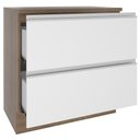 Ver imagem 7 de Balcão Glamy 80 cm 2 Gavetas Rustic e Branco Madesa