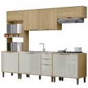 Ver imagem 2 de Cozinha Modulada 5 Peças Vick Castanho Off White