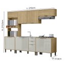 Ver imagem 5 de Cozinha Modulada 5 Peças Vick Castanho Off White