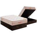 Ver imagem 1 de Cama Box Baú Casal: Colchão Espuma Ortobom D33 Viscoelástico Apollo Viscomemory + Base CRC Suede
