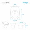 Assento Sanitário Termofixo Eros Branco para Vaso Incepa - 5