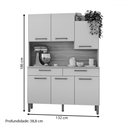 Ver imagem 4 de Armário de Cozinha Modena 6 Portas 2 Gavetas Freijó/soft - Kits Paraná