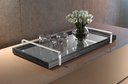 Ver imagem 2 de Bandeja Decorativa Espelhada Lf017 Preto/cromado