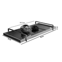 Ver imagem 3 de Bandeja Decorativa Espelhada Lf017 Preto/cromado