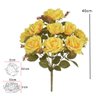 Buque Rosa Diana 9 Botoes Amarelo Outono Claro 40cm - 3