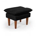 Ver mais imagens de Sofá Cama Vancouver 3 Lugares Império Reclinável Casal Pés Madeira Suede Preto 381