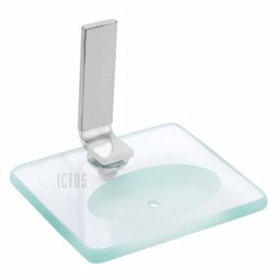 Saboneteira Vidro Luxo Porta Sabonete Parede Nicho Quadrado Único - 4