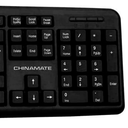 Ver imagem 5 de Teclado Office CM20 com Fio Chinamate ABNT2 USB Preto com Cabo Teclas Macias