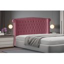 Ver imagem 2 de Cabeceira de Cama Box Luxo King 195 Cm Suede Rosa Bebê Eli Móveis