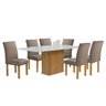 Conjunto Mesa Zara 170cm com 6 Cadeiras Canela Tampo Smart Plus com Vidro - 15