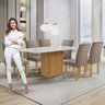 Conjunto Mesa Zara 170cm com 6 Cadeiras Canela Tampo Smart Plus com Vidro - 11