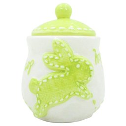 Açucareiro de Coelhinho da Páscoa Verde em Cerâmica - 355ml - 1
