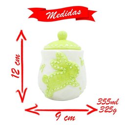 Açucareiro de Coelhinho da Páscoa Verde em Cerâmica - 355ml - 4