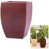 Vaso Retangular 45cm P/ Plantas Flores Suculentas Arbustivas Cor Café - 1