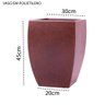 Vaso Retangular 45cm P/ Plantas Flores Suculentas Arbustivas Cor Café - 4