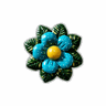 DECORAÇÃO JARDIM FLOR MARGARIDA CERÂMICA P/GRAMA OU PAREDE:TIFANY - 1