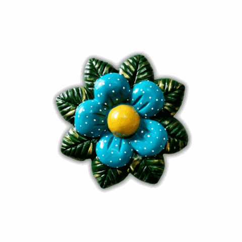 DECORAÇÃO JARDIM FLOR MARGARIDA CERÂMICA P/GRAMA OU PAREDE:TIFANY