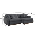 Ver imagem 2 de Sofá Cama 190 Cm Braço 15 Cm Retrátil e Reclinável Inova Meu Sofá Online