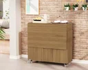 Ver imagem 3 de Mesa De Jantar Jade Dobravél Apartamento Lazer 120 Cm -100% MDF -Multifuncional - Amendoa