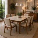 Ver imagem 1 de Mesa de Jantar Imperial 6 Lugares 160cm Moderna e Luxuosa