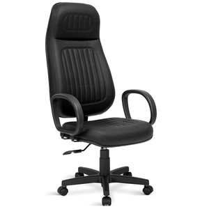 Cadeira Pres. Extra Costura H Universal C/braços Preta