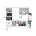 Ver imagem 3 de Cozinha Completa Americana Peças 5 Peças (1 Armário + 1 Paneleiro + 2 Balcões + 1 Complemento )
