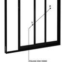 Ver imagem 5 de Porta de Alumínio de Correr Lateral 2 Folhas 215x160cm Lucasa Ideale Preto