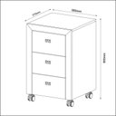 Ver imagem 3 de Gaveteiro com Rodízio Me4108 Amêndoa Tecnomobili