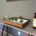 Ver imagem 6 de Bandeja Espelhada Flutuante Decorativa Mesa Bar Aparado 50x30cm Madeira Laminado