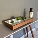 Ver mais imagens de Bandeja Espelhada Flutuante Decorativa Mesa Bar Aparado 50x30cm Madeira Laminado