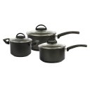 Ver imagem 1 de Jogo 3 Peças: 1 Caçarola e 2 Panelas Antiaderentes Pretas