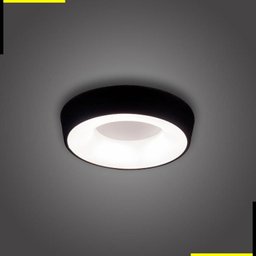 Plafon Apollo 35 X 35cm Led 16,8w 3000k Bivolt | New Line-preto - 1
