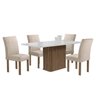 Conjunto Mesa Zara 120cm com 4 Cadeiras Canela Tampo Smart Plus com Vidro - 15