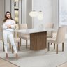 Conjunto Mesa Zara 120cm com 4 Cadeiras Canela Tampo Smart Plus com Vidro - 11