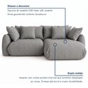 Ver imagem 7 de Sofá Cama Modular Orgânico Retrátil 3 Lugares com Almofadas 200cm Malibu