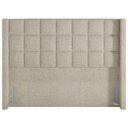 Ver imagem 4 de Kit Cabeceira Cama Box Paris 195 Cm com Puff Recamier Itália P05 Bouclê Creme - Lyam Decor