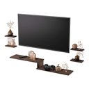 Ver imagem 1 de Rack Tv Suspenso para Quarto Sala Nogal 115cm