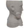 Rosto Enfeite Decoração Impressão 3d Porta Objeto Vaso 14 Cm Sala Branco - 5