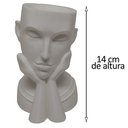 Ver imagem 2 de Rosto Enfeite Decoração Impressão 3d Porta Objeto Vaso 14 Cm Sala Branco