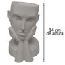 Rosto Enfeite Decoração Impressão 3d Porta Objeto Vaso 14 Cm Sala Branco - 2