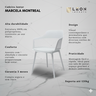 Kit com 2 Cadeira Marcela Montreal Jantar 140pp Cor:branco - 2