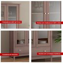 Ver imagem 3 de Cristaleira 2 Portas de Vidro 1 Gaveta Branca Ditalia