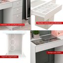 Ver mais imagens de Mesa de Escritório Ditália 4 Gav C/tampo Vidro Pe-150 Cor:branco