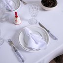 Ver imagem 3 de Toalha de Mesa Basic Lisa Oxford Decoração 3,00m X 1,40m para 10 Lugares Branco 100% Poliéster